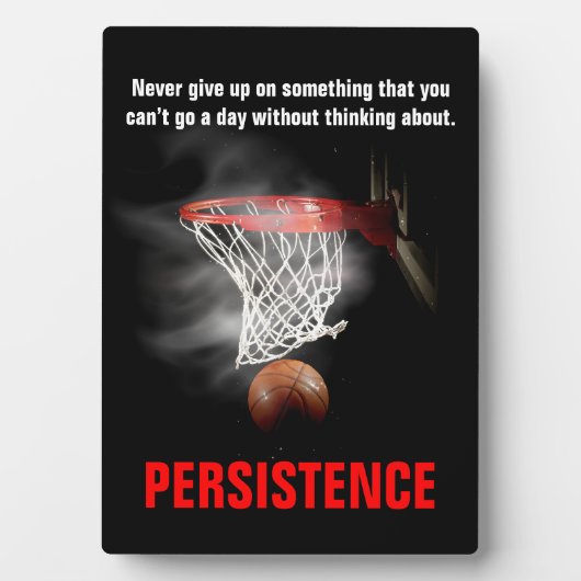 Persistentie Basketball Inspirerend Motivatie Fotoplaat (voorkant)
