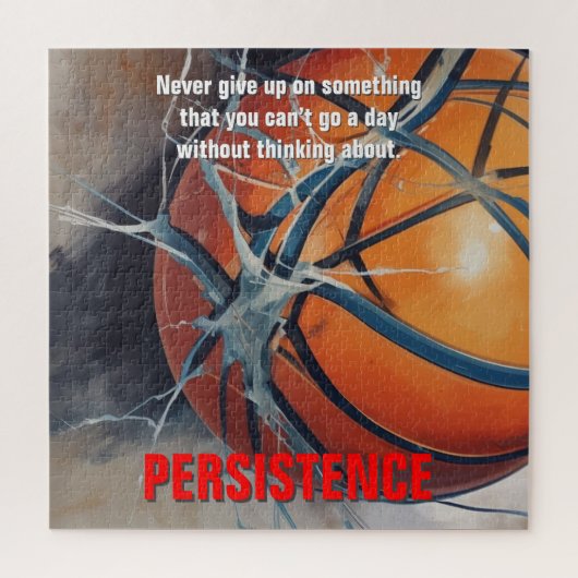 Persistentie Basketball Inspirerend Motivatie Legpuzzel (Verticaal)