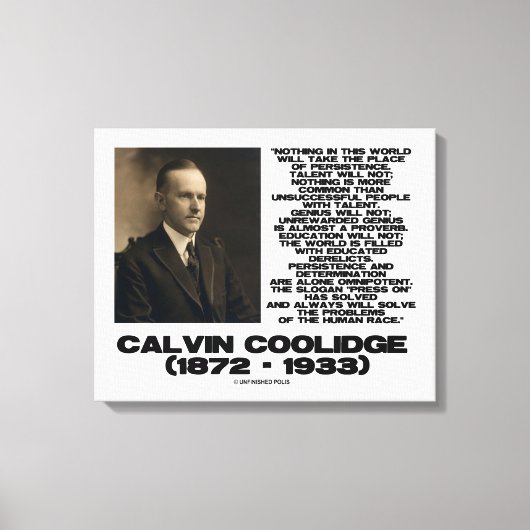 Persistentie-bepaling Omnipotent Coolidge Canvas Afdruk (Voorkant)