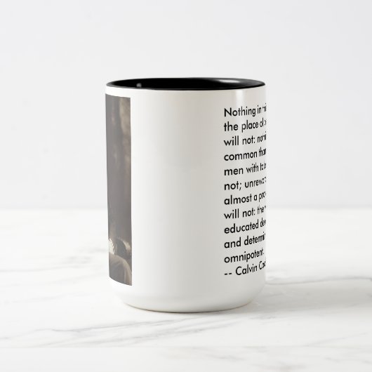 Persistentie betaalt 15 oz Two-Tone Mok (Center)