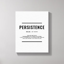 Persistentie Definitie | Motivatie wandkunst Canvas Afdruk