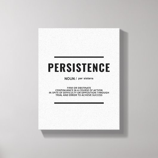 Persistentie Definitie | Motivatie wandkunst Canvas Afdruk (Voorkant)