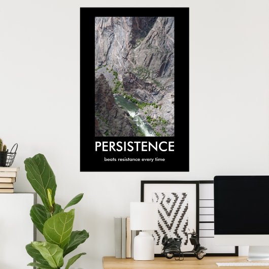 Persistentie Demotivatie Poster (Thuiskantoor)