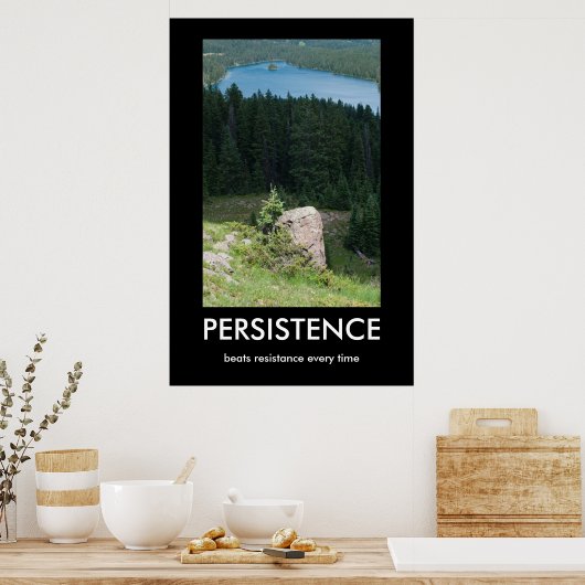 Persistentie Demotivatie Poster (Keuken)