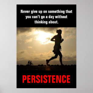 Persistentie — fitnesstraining Motivatie Poster