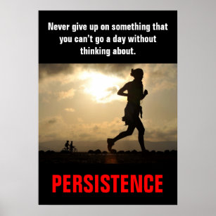 Persistentie — fitnesstraining Motivatie Poster