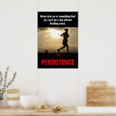 Persistentie — fitnesstraining Motivatie Poster (Keuken)
