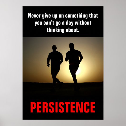 Persistentie — fitnesstraining Motivatie Poster (Voorkant)