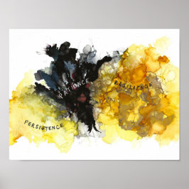 Persistentie, geduld en veerkracht 13 x 10" poster