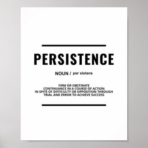 Persistentie Motivatie prijsopgave Poster