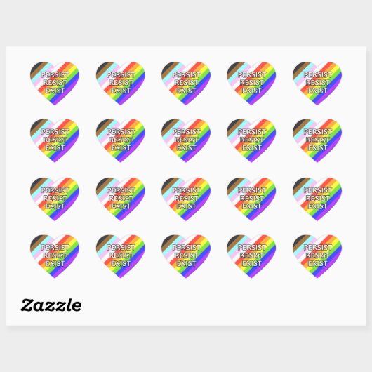 Persistentie/Resist/Exist Heart Sticker Sheet (Vel)