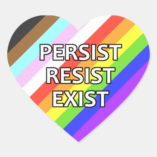 Persistentie/Resist/Exist Heart Sticker Sheet (Voorkant)