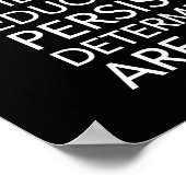 Persistentie - Succes, Hustle, Gym Motivatie Poster (Hoek)