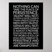 Persistentie - Succes, Hustle, Gym Motivatie Poster (Voorkant)