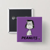 persistentie van pinda's | Marcie Vierkante Button 5,1 Cm (Voorkant /achterkant)