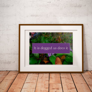 Persistentie-wijsheid gezegde foto poster