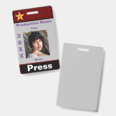 Perskaart-1 Badge (Voor- en achterkant)