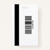 perskaart met foto-ID en QR-code Badge (Achterkant)