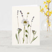Perskaart met geperste bloemen kaart (Gele Bloem)