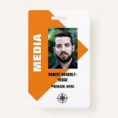 PERSKAART VOOR BEDRIJFSMEDIA-ID-EVENEMENT BADGE (Voorkant)