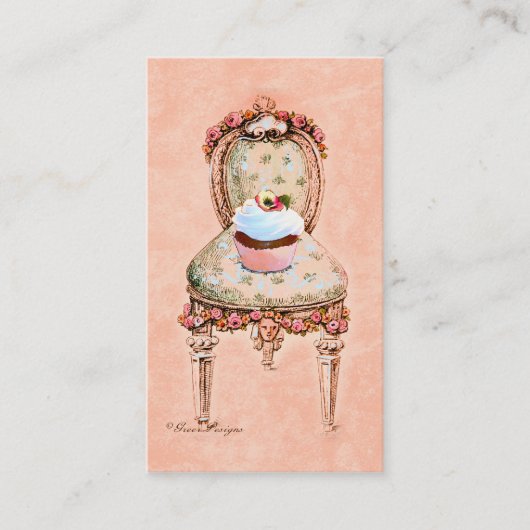 perskoeken en Visitekaartjes van Victoriaans stoel (Voorkant)