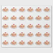  perskoeken voor aardbeien cadeaupapier (Vlak)