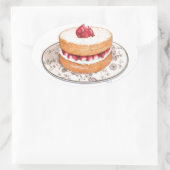  perskoeken voor aardbeien ovale sticker (Tas)