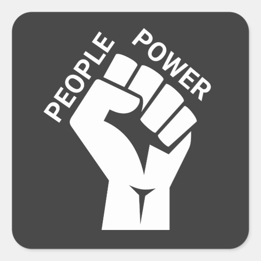 Perskracht Vierkante Sticker (Voorkant)