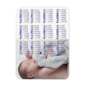 Persoanlize 2017 Mini Fkoelkast Magnet Calendar Magneet (Verticaal)