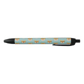 Persolanized Funny Hipster Corgi Zwarte Inkt Pen (Bodem)