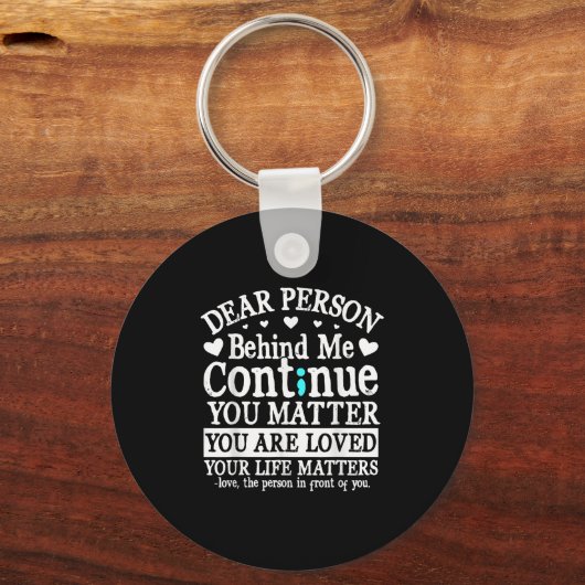 Person Behind Me Suicide Prevention &amp; Depressi Sleutelhanger (Voorkant)