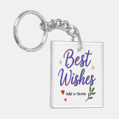Person Best Wishes Acrylic Keychain – Add a name (Voorkant Links)
