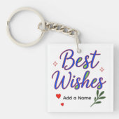 Person Best Wishes Acrylic Keychain – Add a name (Voorkant)
