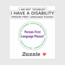Person First Disability Custom-Cut Vinyl Sticker
