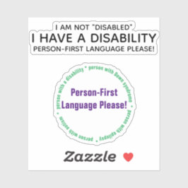 Person First Disability Custom-Cut Vinyl Sticker