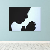 Person Praying Canvas Afdruk (Insitu (Houten vloer))