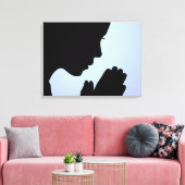 Person Praying Canvas Afdruk (Insitu (Woonkamer))