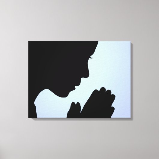 Person Praying Canvas Afdruk (Voorkant)
