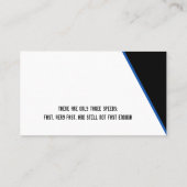 Person Riding Deep Blue Sports Bike | Motorcyclist Visitekaartje (Achterkant)