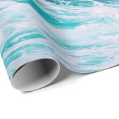 Person surfboard met oceaangolven cadeaupapier (Rol Hoek)