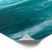 Person surfboard met oceaangolven poster (Hoek)