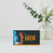 Person Welding die een beschermende metalen masker Visitekaartje (Staand voorkant)