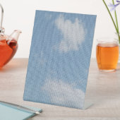 Person With J Cloud Photo Reclamebord Met Voetstuk (Insitu)