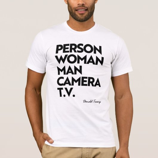 PERSON WOMAN MAN CAMERA T.V. T-SHIRT (Voorkant)