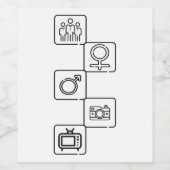 Person Woman Man Camera TV Donald Trump Cognitive Wijn Etiket (Enkel label)