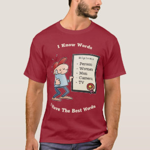 Person Woman Man Camera TV Funny Cartoon Diploma T-shirt