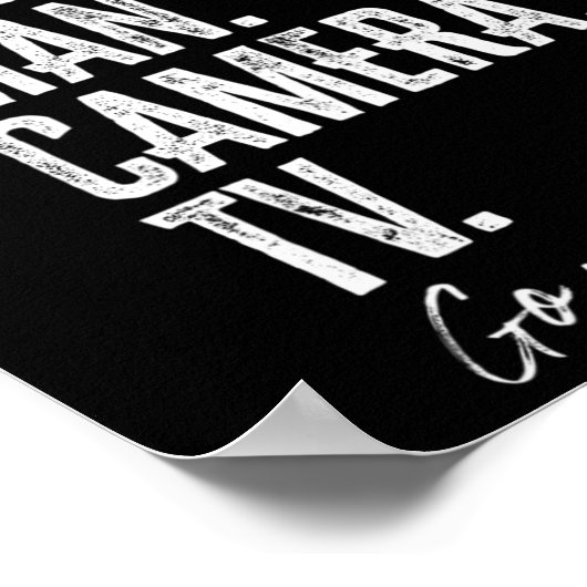 Person. Woman. Man. Camera. Tv. Go Vote Anti Trump Poster (Hoek)