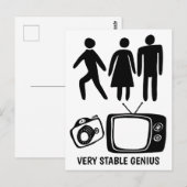 PERSON WOMAN MAN CAMERA TV Stable Genius Briefkaart (Voorkant / Achterkant)