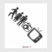 PERSON WOMAN MAN CAMERA TV STICKER (Vel)