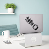 PERSON WOMAN MAN CAMERA TV STICKER (Laptop op bureau)
